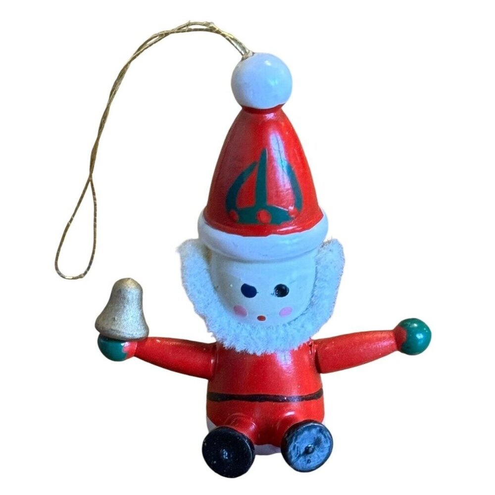 Vintage Wood Santa Ornament Toy Christmas Ornament‎ Classic